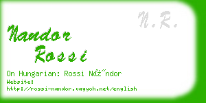 nandor rossi business card